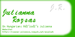 julianna rozsas business card